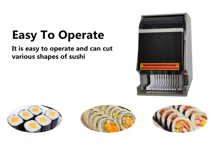 Automatic Sushi Roll Cutter Cutting Machine Stainless Steel Sushi Cutter for Commercial Use