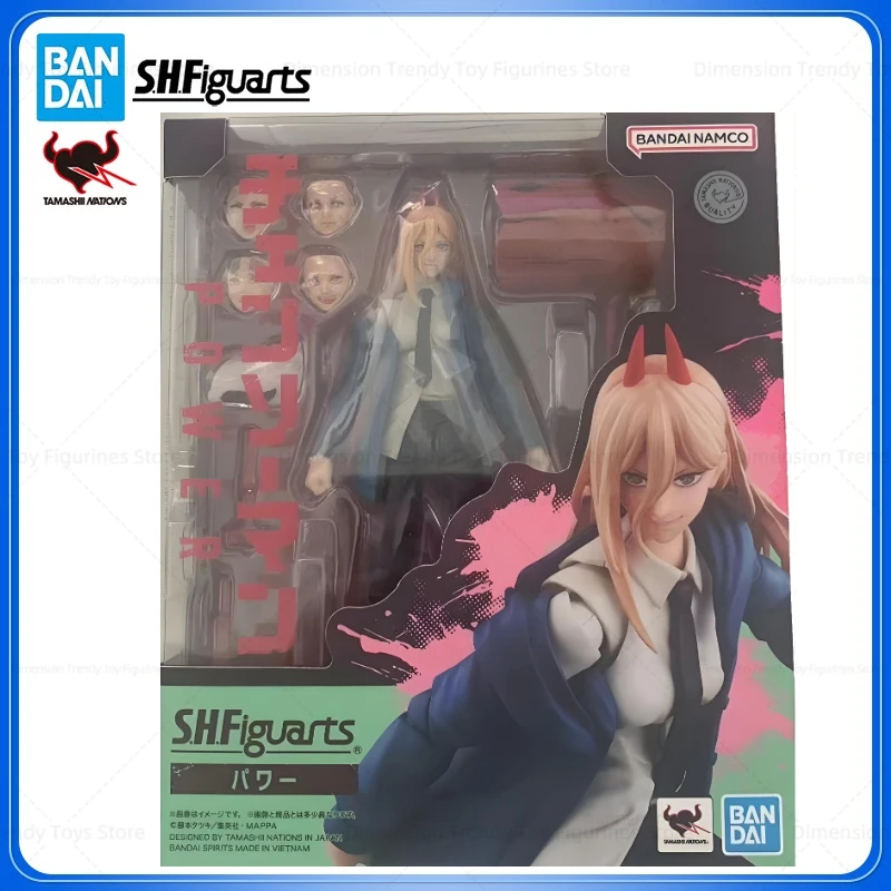 Figurka Bandai Chainsaw Man POWER S.H.Figuarts Anime, zabawka kolekcjonerska, ozdoba, prezent dla chłopców i dzieci, dostępna od ręki.