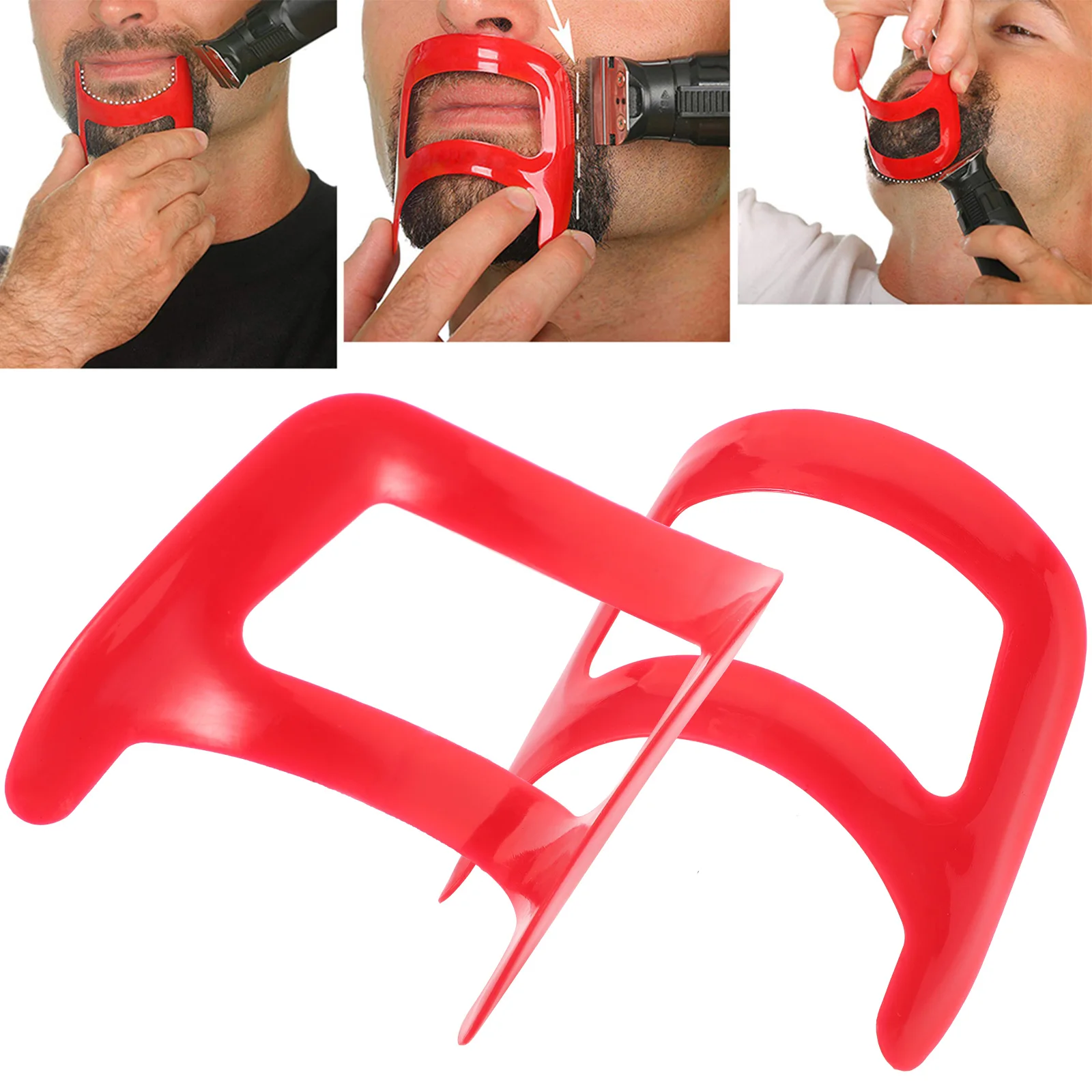 

2 шт., инструмент для укладки бороды, прочный модный дизайн, компактный размер, портативная линейка для хранения бороды, шаблон для путешествий