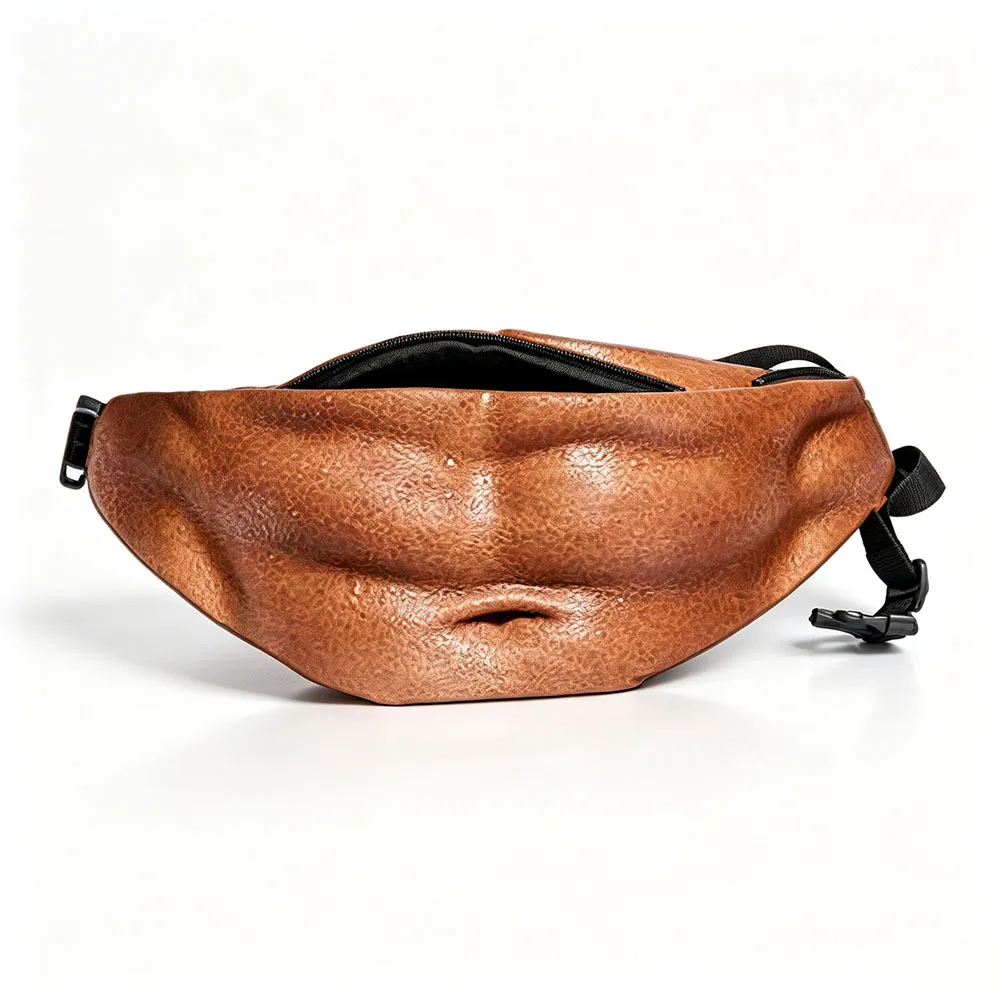 Funny Dad Bod Crossbody Waist Bag Beer Fat Belly Design Durable Practical Men Women Travel Hiking Outdoor Portable Money Belt