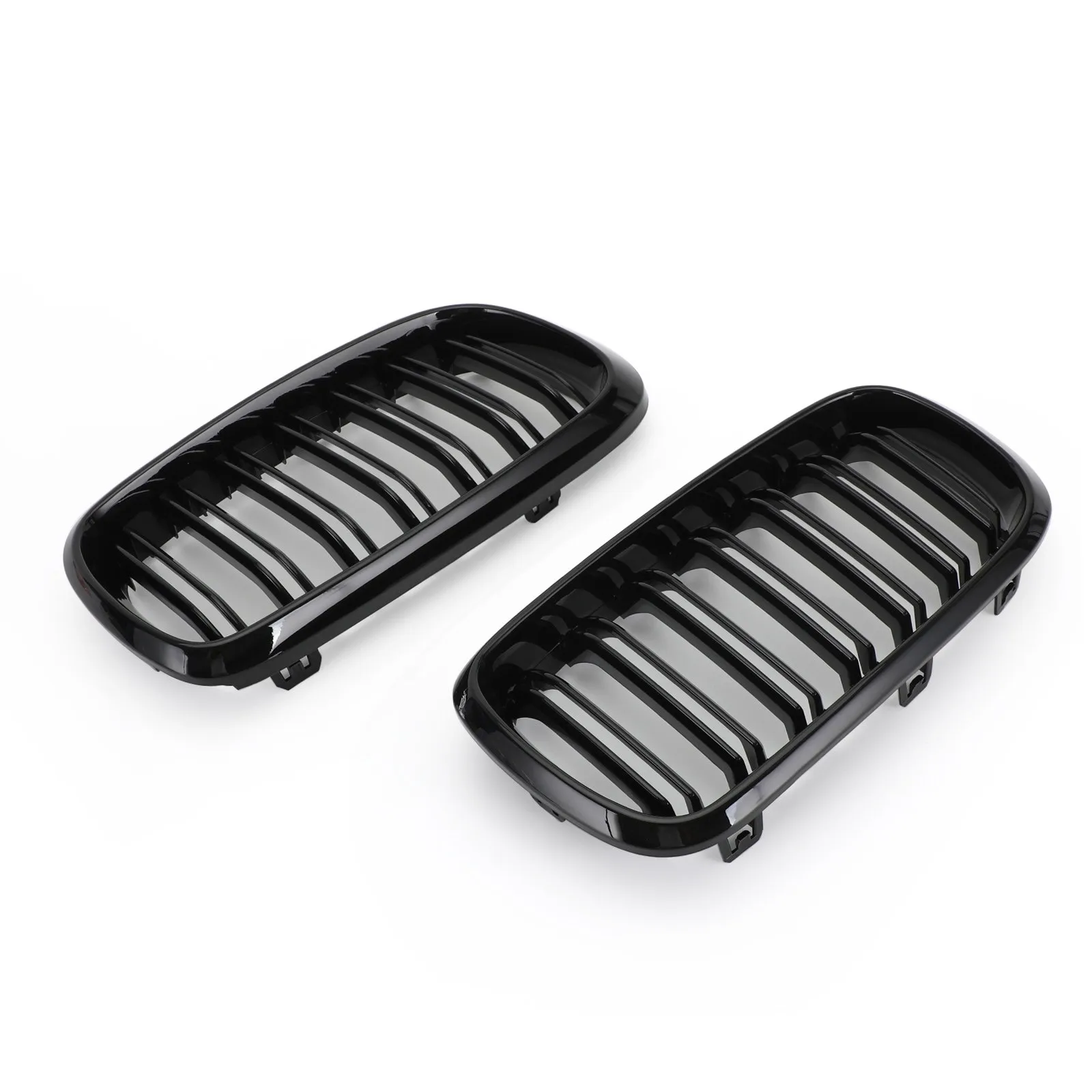 Gloss Black Dual Front Kidney Grille For BMW X5M F85 X6M F86 X5 F15 X6 F16 2013-2018