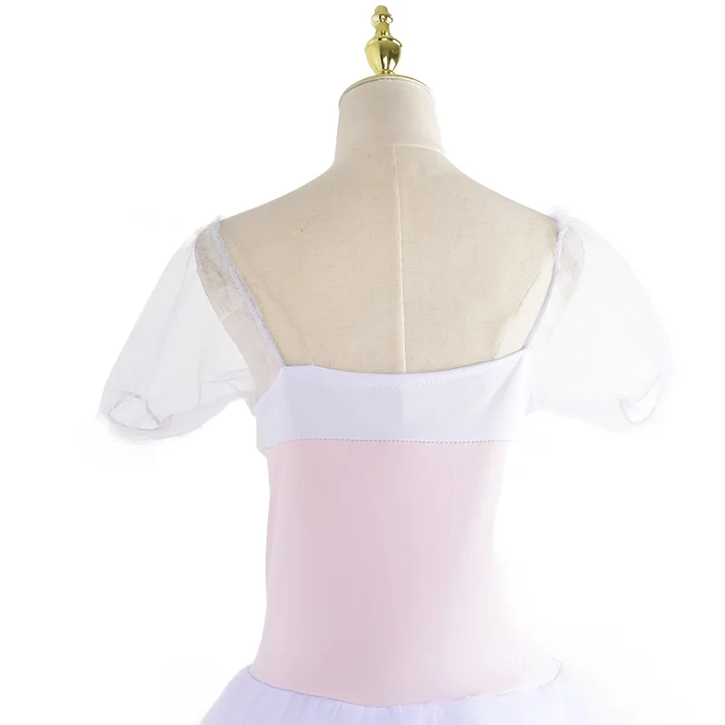 Novo profissional ballet tutu vestido de manga longa da menina branco cisne ballet vestido desempenho dança ballet artista roupas criança