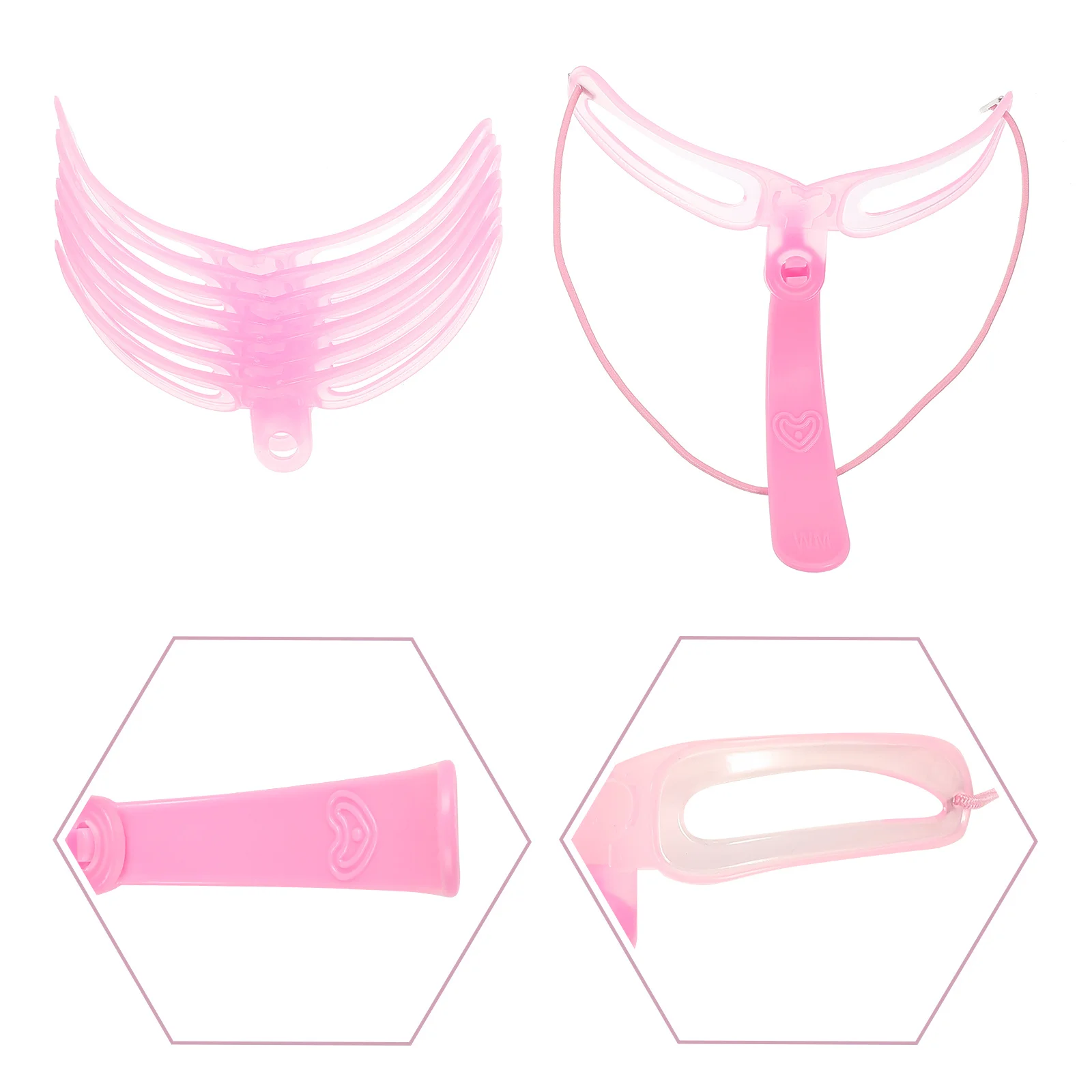 3 set di strumenti per stencil per sopracciglia, modello per sopracciglia portatile riutilizzabile per viaggi, facile da pulire, guida professionale per sopracciglia da 3 minuti