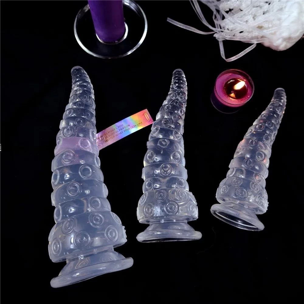 Soft Rubber Transparent Octopus Cosplay Prop Flexible Unusual Shape Playful Toy Accessory for Anime Entertainment