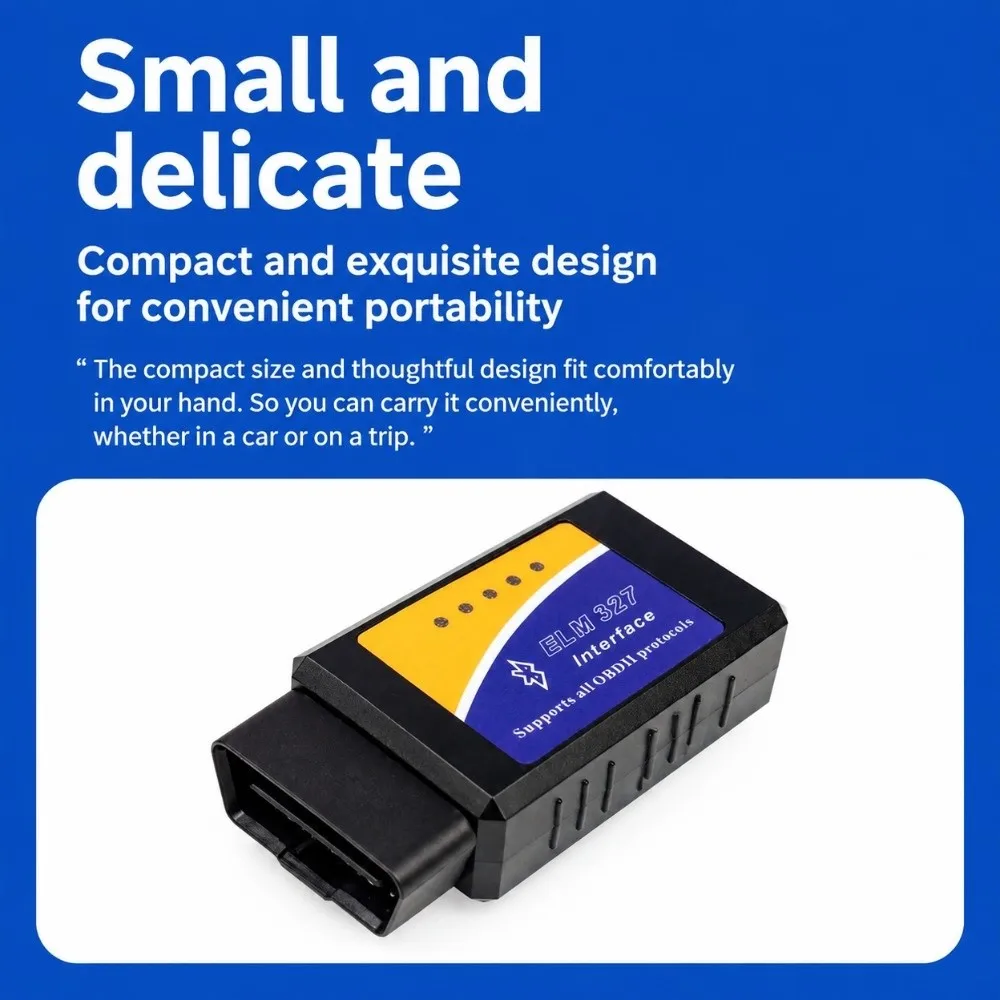 V1.5 Version OBD2 Scanner Bluetooth Connectivity ELM327 Chip Bluetooth Car Diagnostic Tool Car Diagnostic Scanner For Android