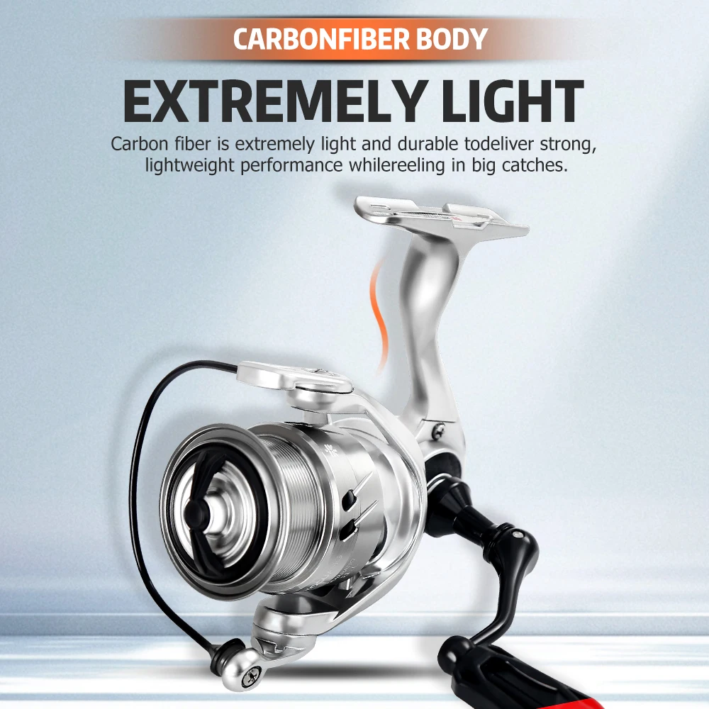 ZUKIBO HOGUANG Carrete de spinning, arrastre 4 kg, 5+1 rodamientos - imagen 4