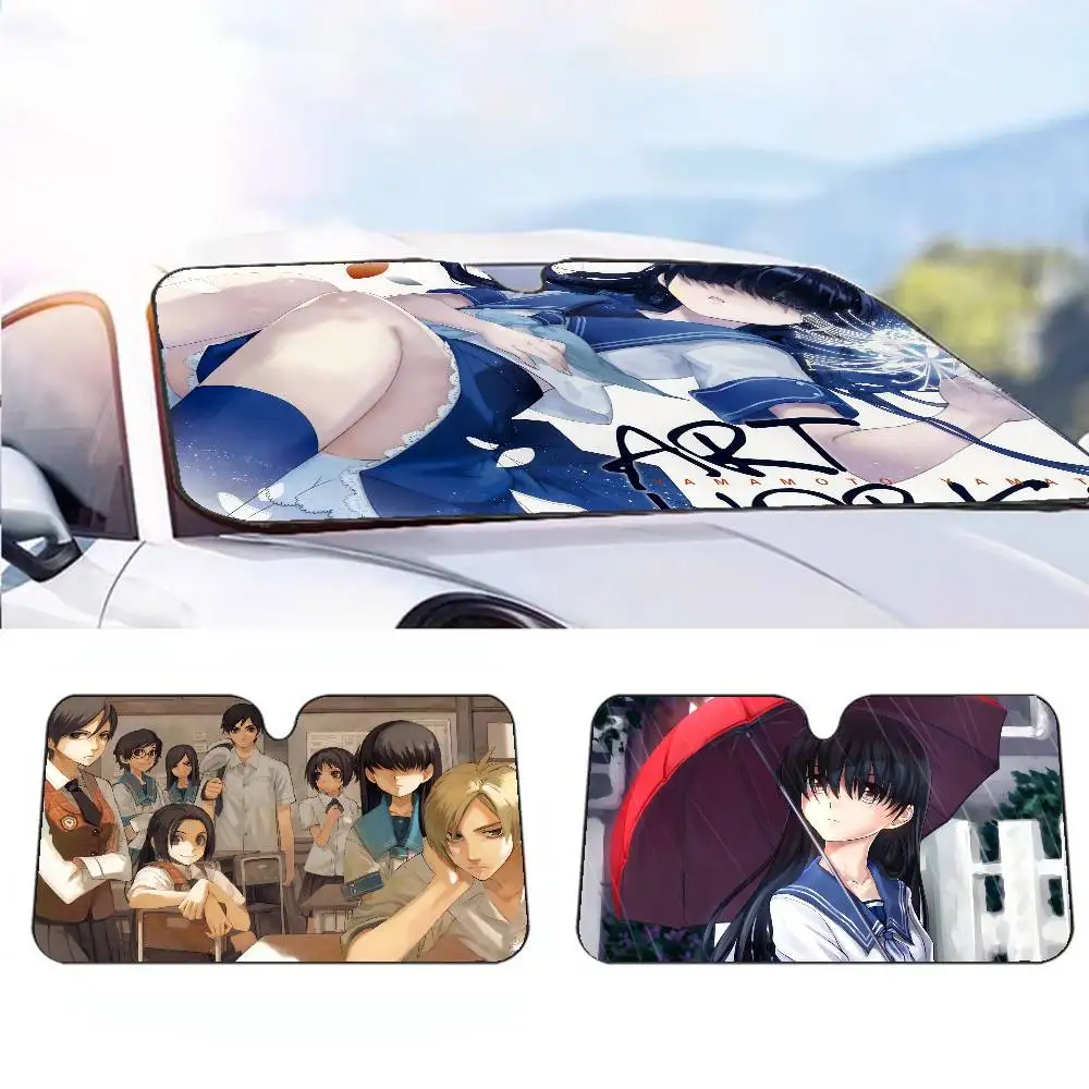 

ANIME Denpa-teki na Kanojo Car SunShade Parasol Car Windshield Sun Shade UV Protection and Interior Cooler