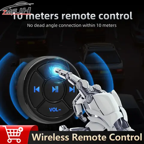 5 Keys Button Wireless Remote Controller Bluetooth-compatible Car Steering Wheel Control Button For Android IOS Car Media Button