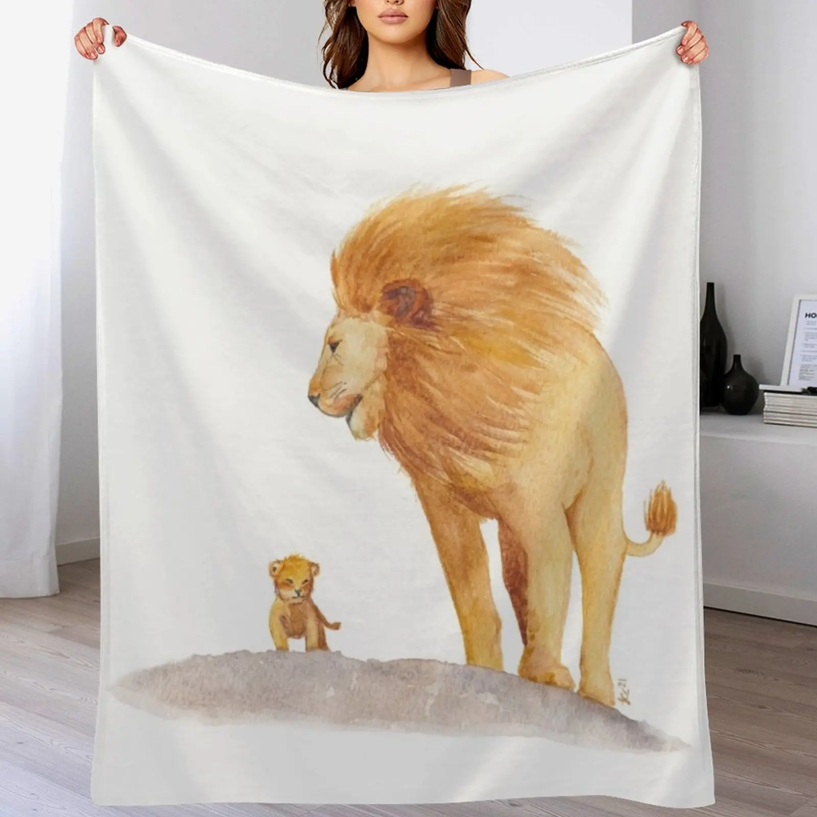 Narnia Aslan Nursery Art Throw Blanket anime bed plaid Hairy Blankets