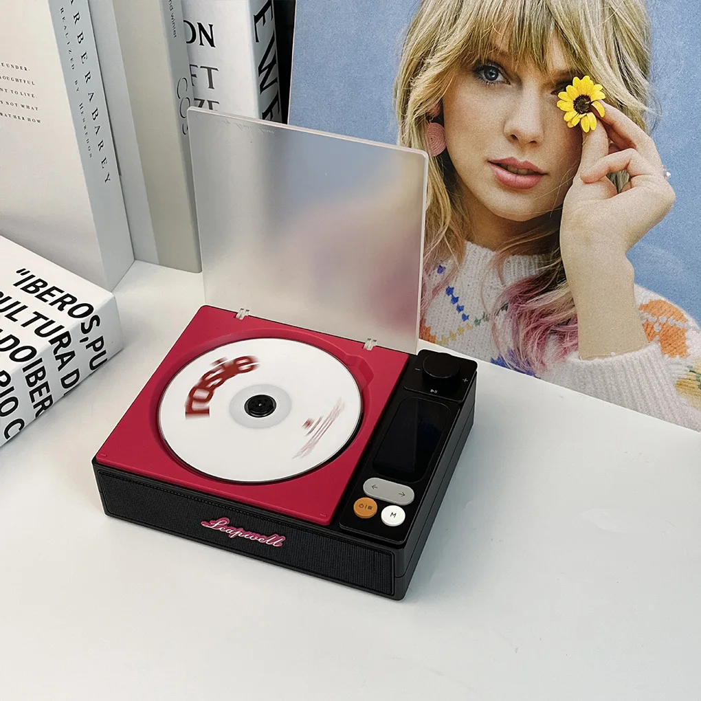 

Портативный байонетный альбом CD-плеер, винтажный CD-диск, экран Walkman, все в CD-RW, CD-плеер, Bluetooth-динамик