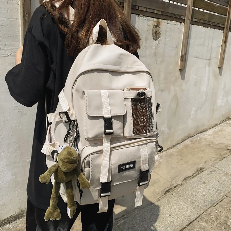 Cool Black Nylon Bagpack Casual Lady Travel Backpacks Female Anti Theft Rucksack Women School Backpack Korean Back Pack Mochila