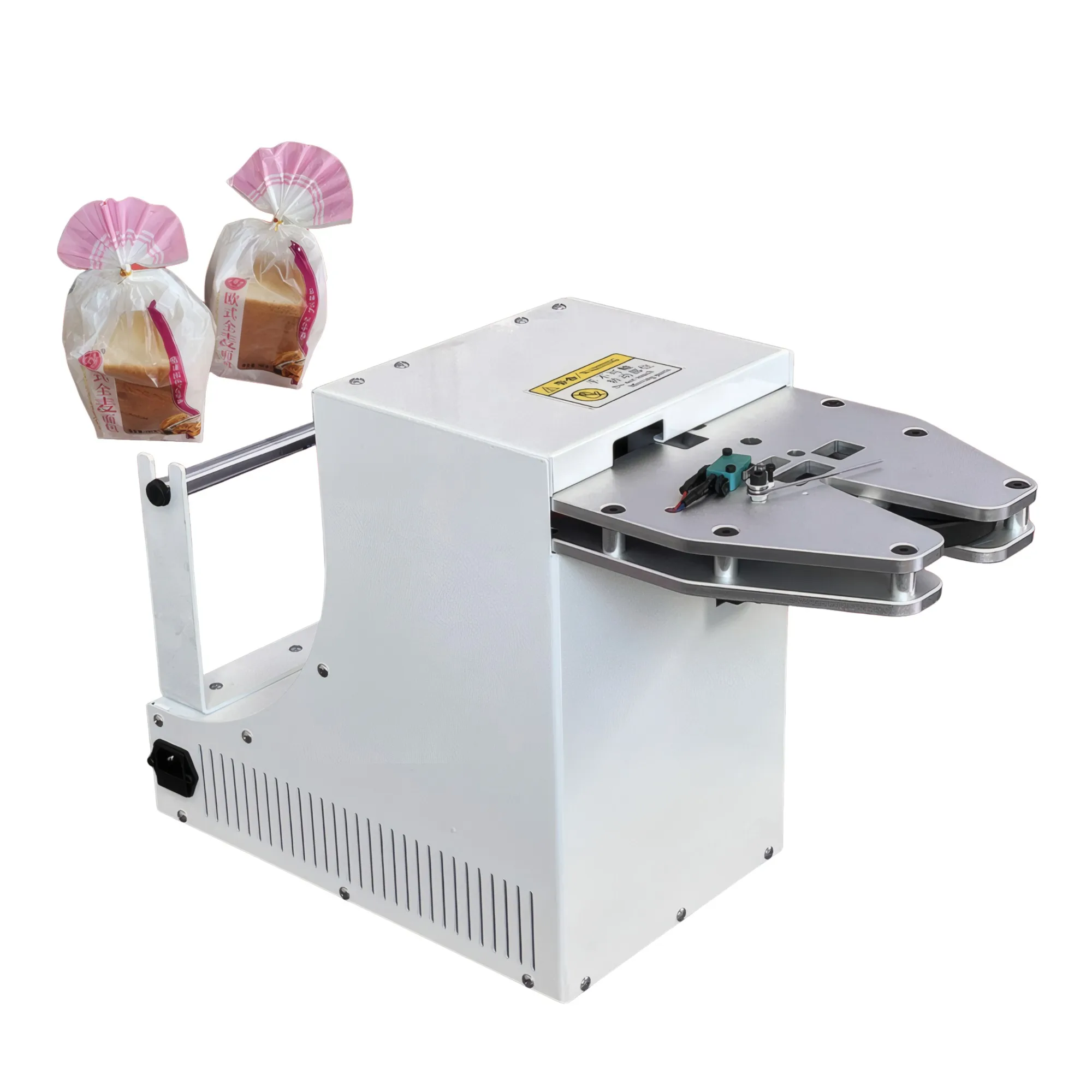 

KJ-315 Vertical Gold Wire Tying Machine - Auto Sensor Trigger & Triple-Roller System For Bread Bags