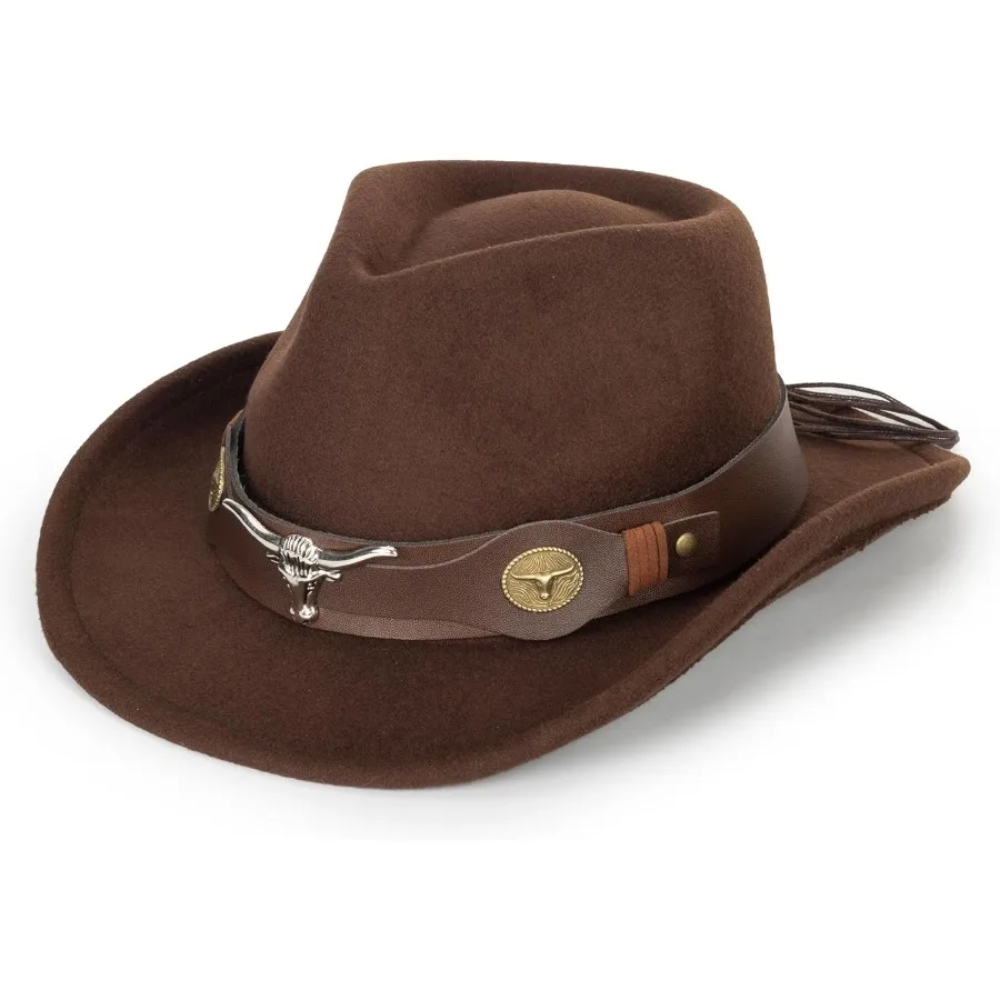 

Classic Western Cowboy Hat for Boys Girls BullHead Fedora Style Party Wear Hat Suitable for Ages 48 Years Old Stylish and Comfo
