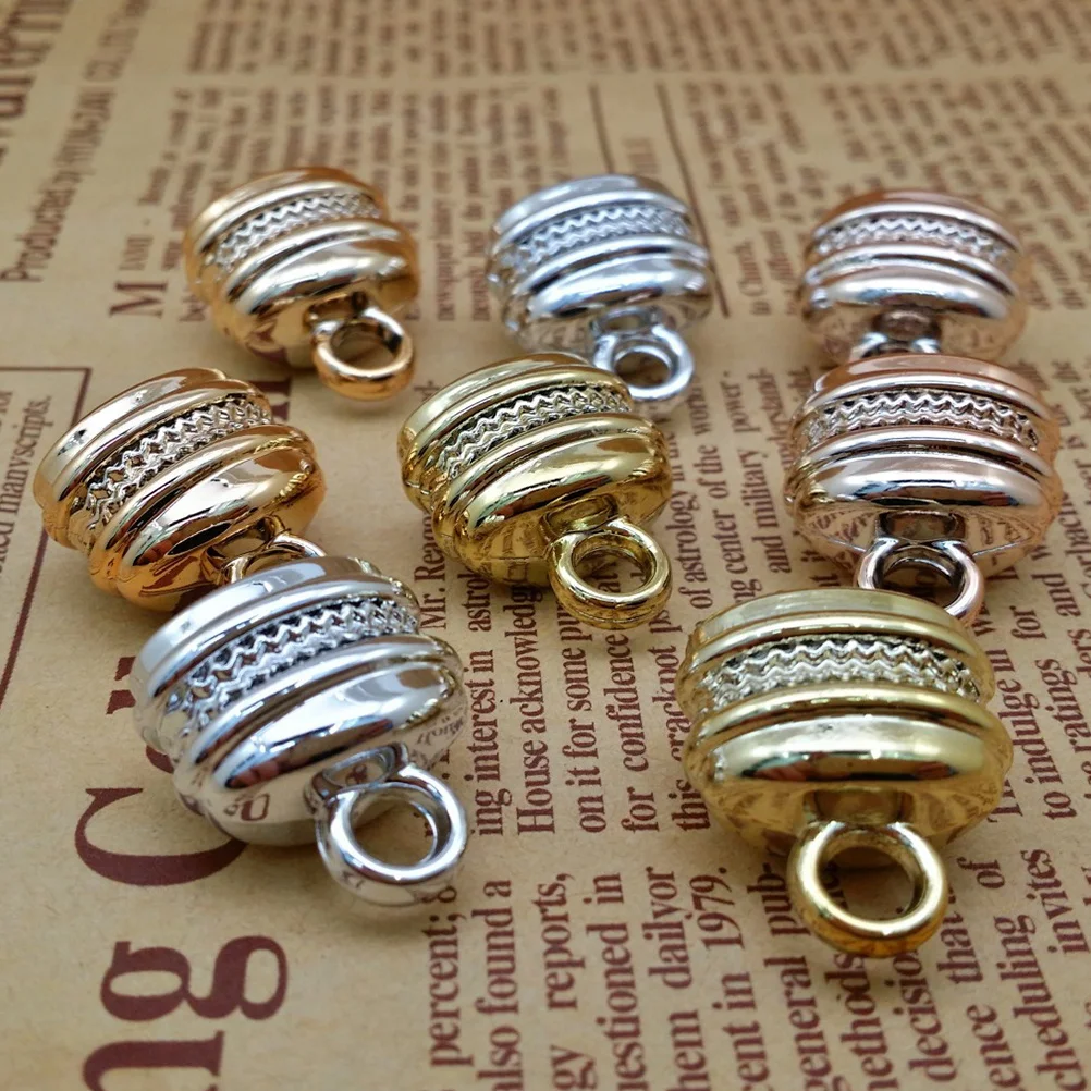 100Pcs Electroplate Tassel Cap DIY Jewelry Accessories Round Lace Design for Headbands Clothing Necklace Pendant Handmade Craft