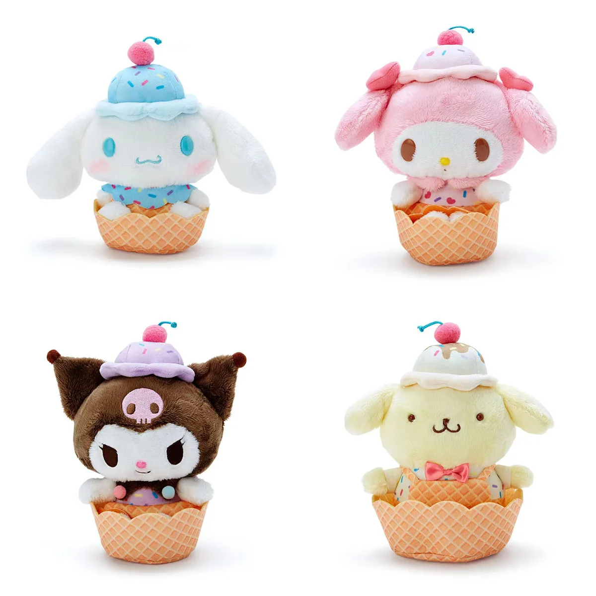 

Sanrio мультфильм Мороженое серия Декор Kawai Kuromi Mymelody Cinnamoroll кукла кулон украшения Аксессуары Детская игрушка Рождественский подарок