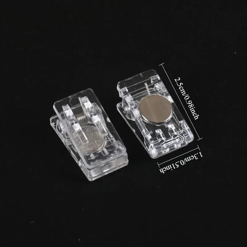 10Pcs Transparent PP Plastic Clips, Self-Adhesive Small Stationery Clip for File Photo Manual Paper Organizing Accessories