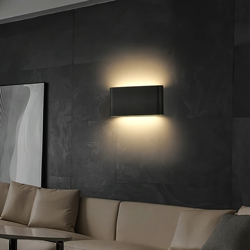 

Modern Waterproof outdoor 6W 12W LED wall lamp Aluminum UP and Down Wall Light White / Black Wall Lamps Decor Light AC85-265V