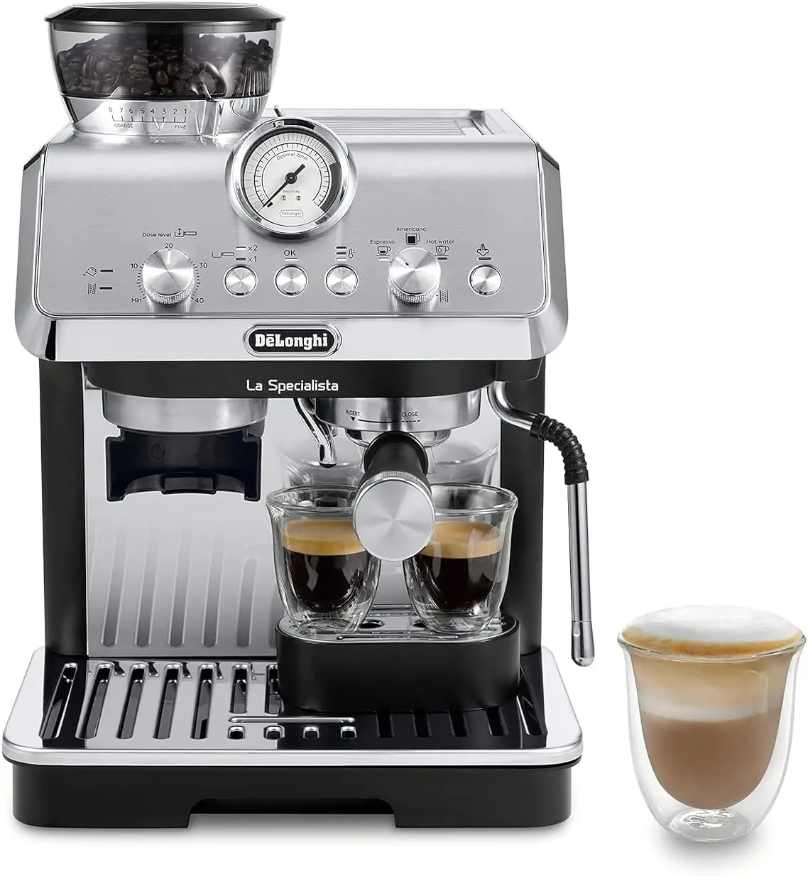 

La Specialista Espresso Machine with Grinder, Milk Frother, 1450W, Barista Kit - Bean to Cup Coffee & Cappuccino Maker