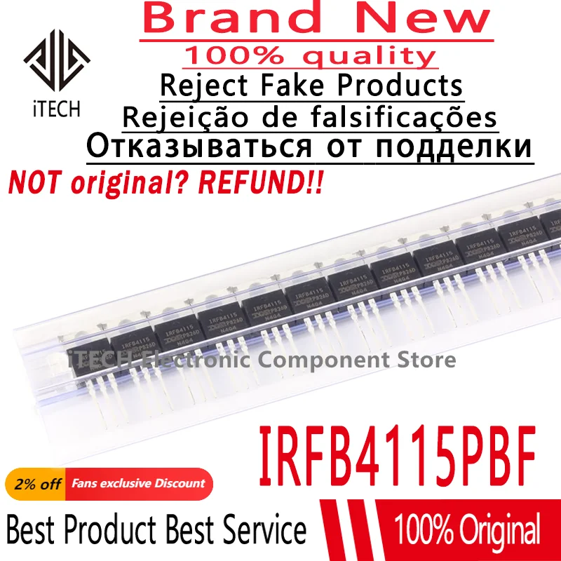 

(10-50-100)pcs/lot Original IRFB4115PBF IRFB4115 TO220 100% New and Genuine