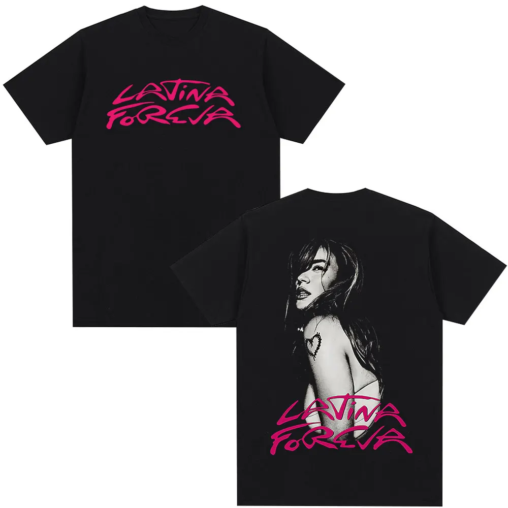 Karol G Tropicoqueta Latina Foreva 2025 ألبوم تي شيرت الرجال النساء موضة Harajuku تي شيرت عادية القطن تي شيرت بلايز الشارع الشهير #1
