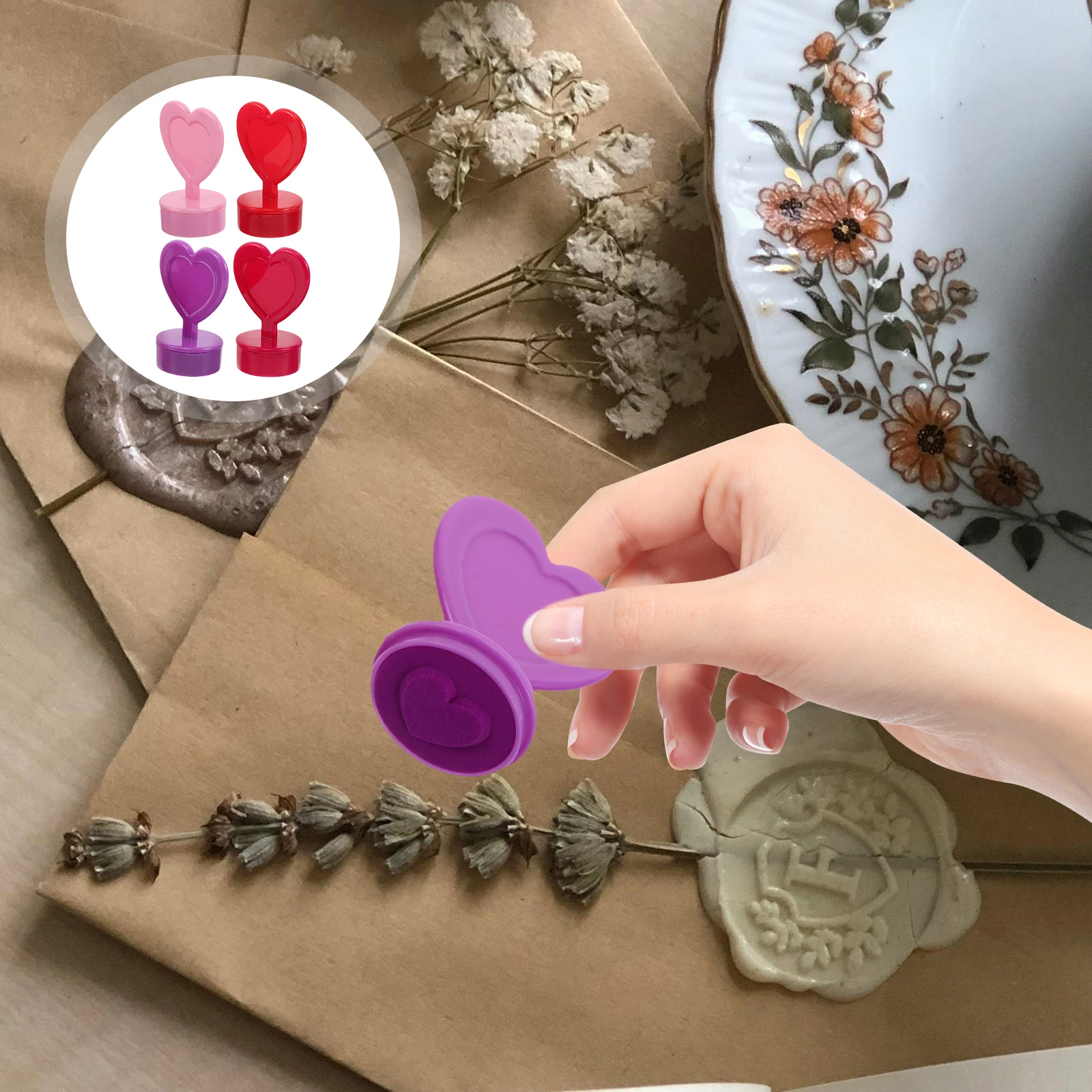 

20pcs Cute Stampers Heart Shape Diy Stamping Set For Journal Scrapbook Craft Classroom Rewards Party Favors Valentine