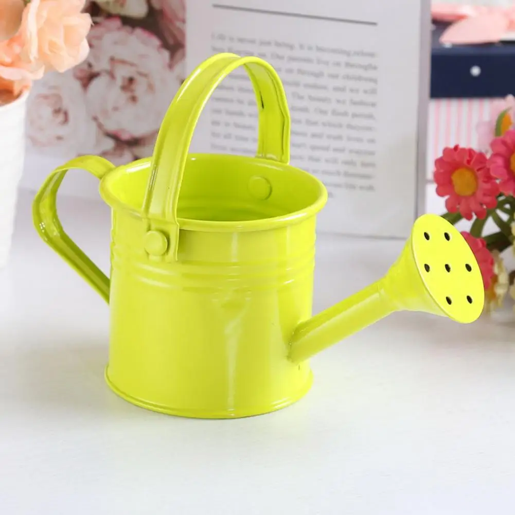 Cute Watering Can Lightweight Galvanized Iron Flower Planting Pot Watering Can  Candy Color Mini Watering Can Photography Props