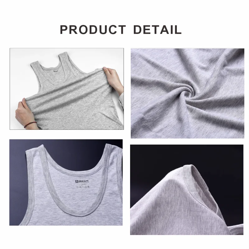 Men Vest Underwear Men's Pure Cotton Sleeveless Shirts Men Tank Top Bodybuilding Shirt Vest Gym t Shirt Sport Clothing Custom