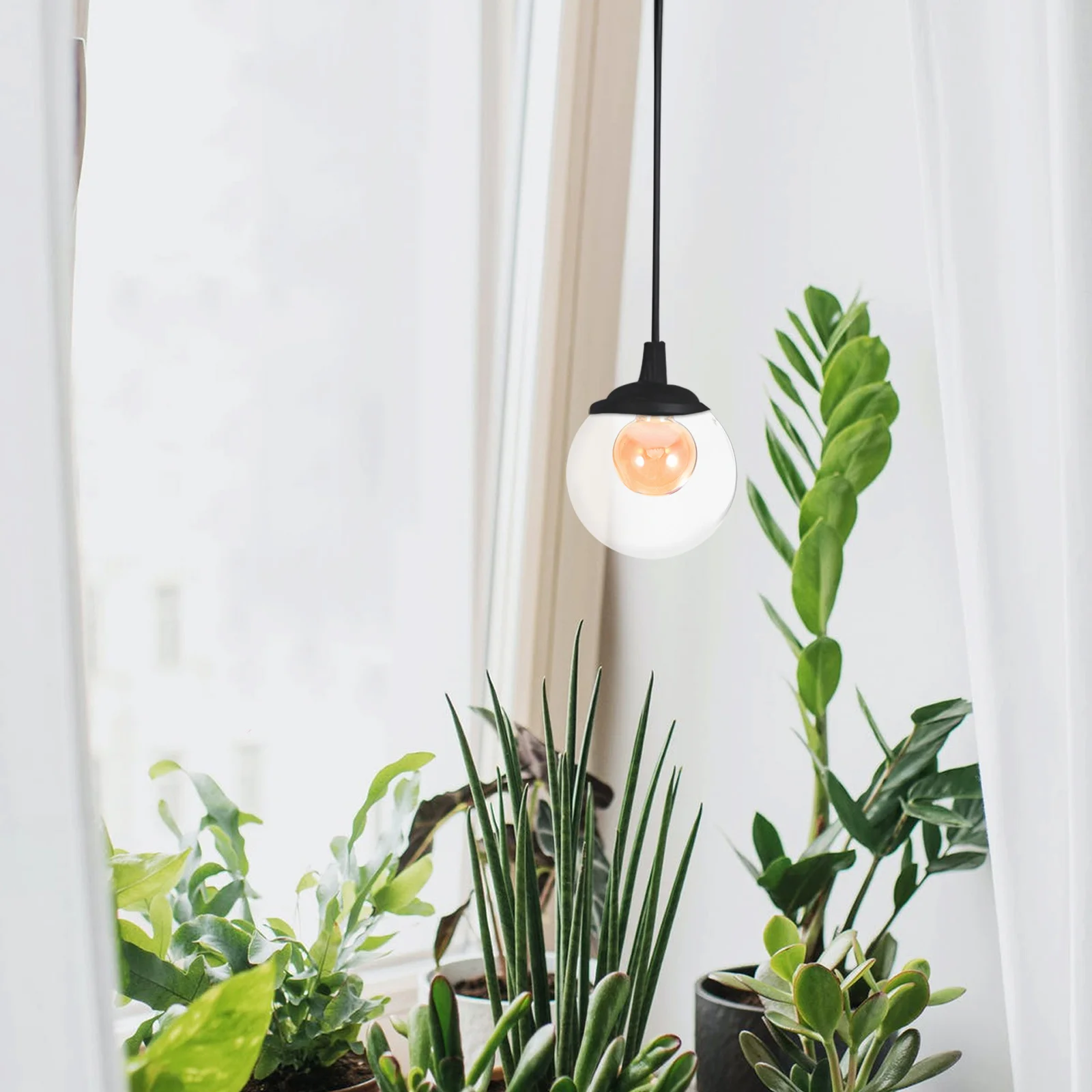 

Clear Glass Globe Lamp Shade Replacement Light Fixture Cover for Table Floor Lamps Home Office Glass Lampshade