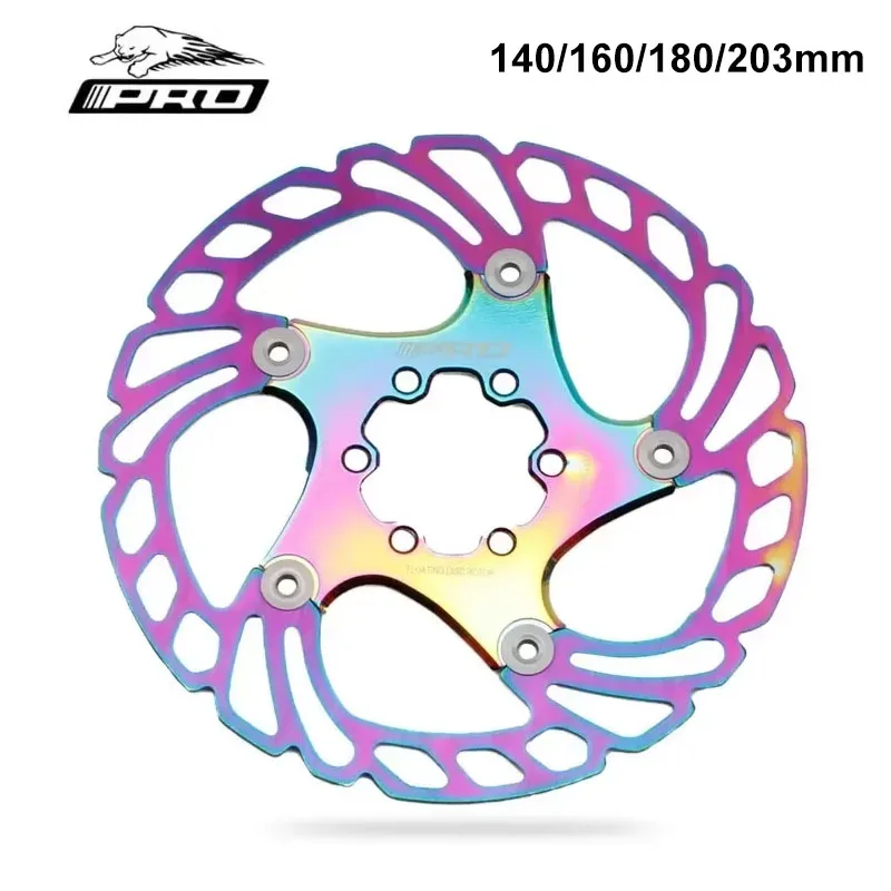 

IIIPRO Colorful MTB DH Disc Brake 140/160/180/203mm Mountain foating rotor Bike 6 Screw Disc Brake Bicycles Float Rotor Parts