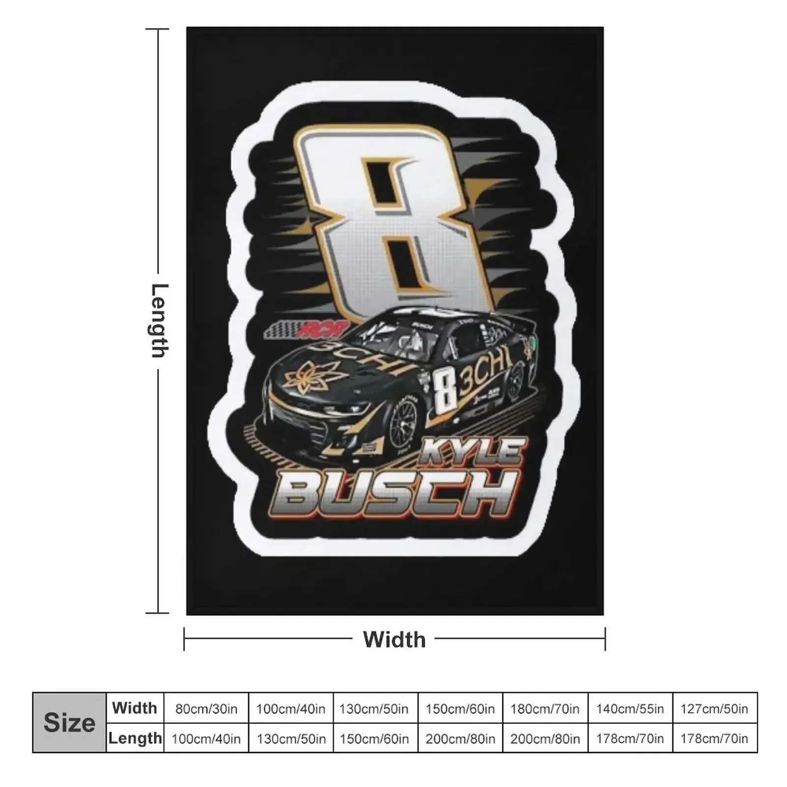 Kyle Busch 3Chi Throw Blanket Comforter Sofa Throw Blankets