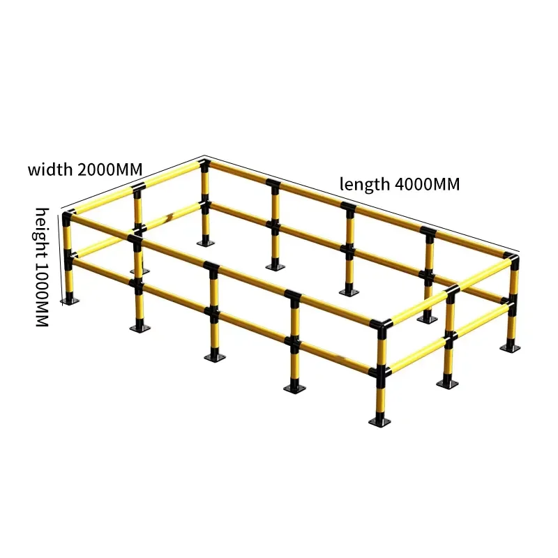 Safety Barrier System Removable Warehouse Protection Barriers Bolt-on Modular Guardrails