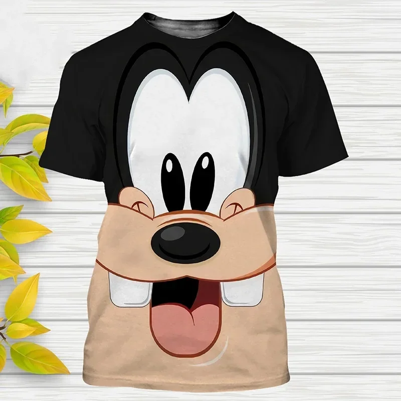 Cartoon Goofy Boys Girls T-shirt Disney Men's T-shirt 3D Print New Short Sleeve Fashion Men's T-shirt Oversized Men's Clothing