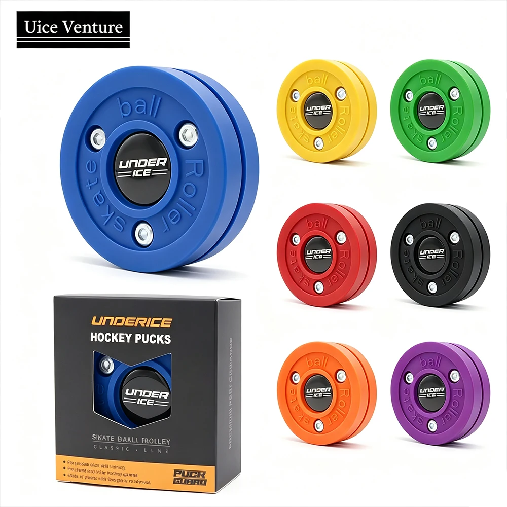 UICE Ice Hockey Puck Reusable Green Biscuit Replacement Hockey Training Puck Street Hockey Roller Ice Sports Accessory
