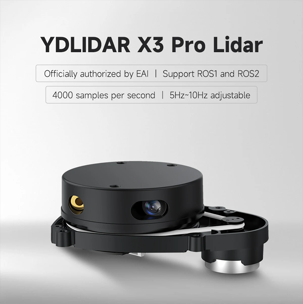 EAI YDLIDAR X3 Pro LIDAR TOF 360° Laser Scanner Ranging Sensor Module 8M 10Hz Scanning Frequency Support Robot ROS1 ROS2 RPi 5
