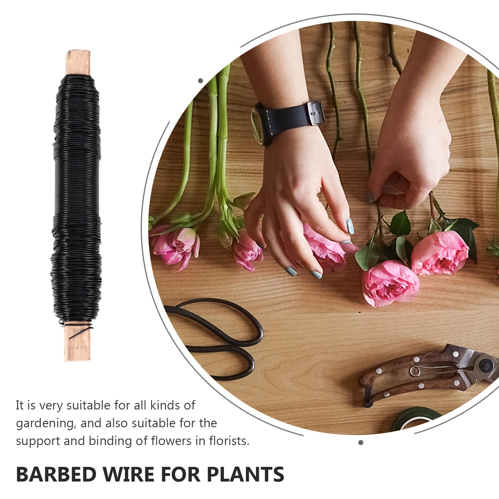 

3Pcs Flower Art Iron Wires Highgrade Durable Flexible DIY Flower Stems Binding Ties Multipurpose Gardening Simulation Crafts