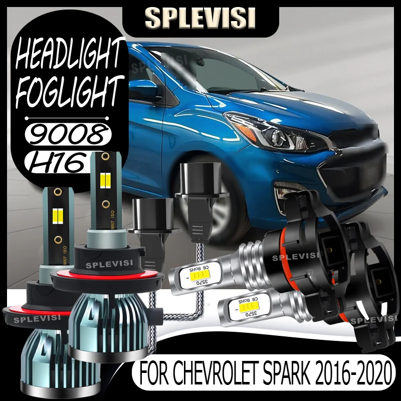 

Headlight foglight LED Clear Night Vision Instant Start No Delay Last Longer 12v For Chevrolet Spark 2016 2017 2018 2019 2020