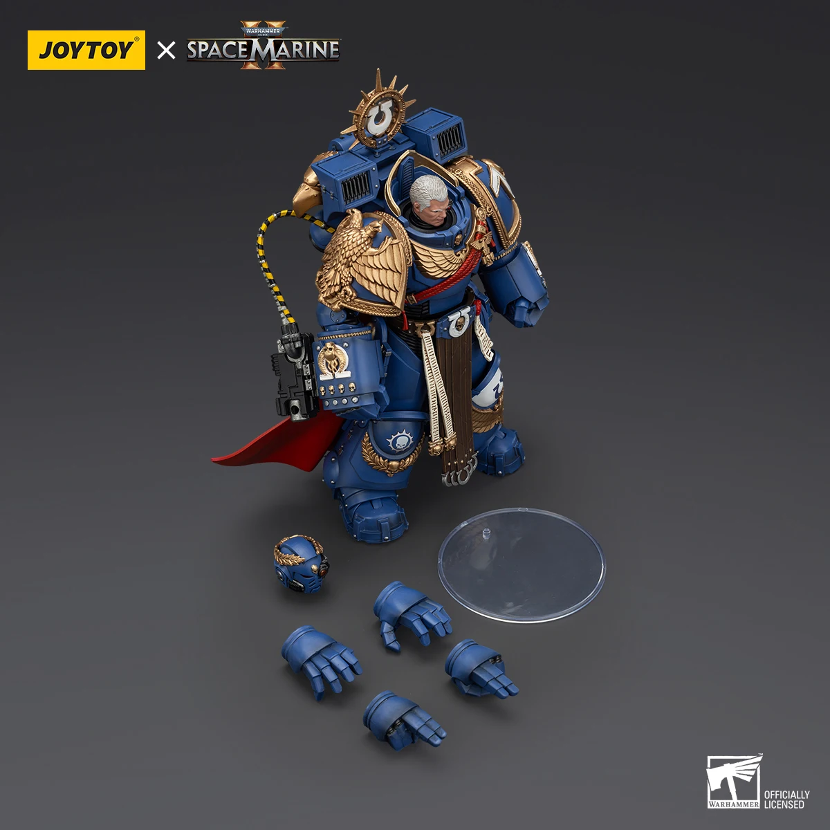 JOYTOY Warhammer 40k Ultramarines Marneus Calgar Capitolo Maestro con MKX Gravis Armor Action Figure