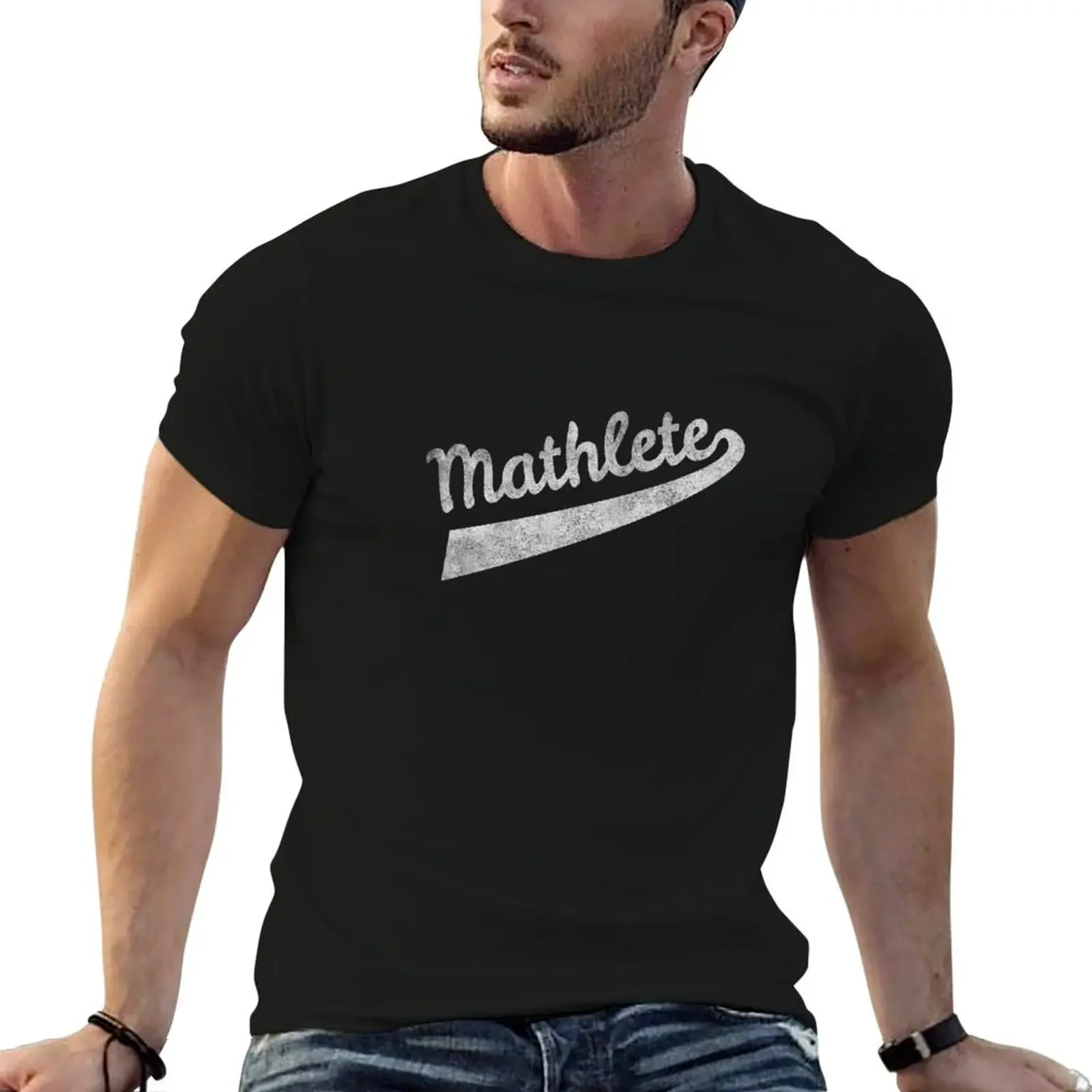 

Mathlete Vintage T-Shirt summer 2025 man clothes football t shirt custom t-shirts oversized t shirt men