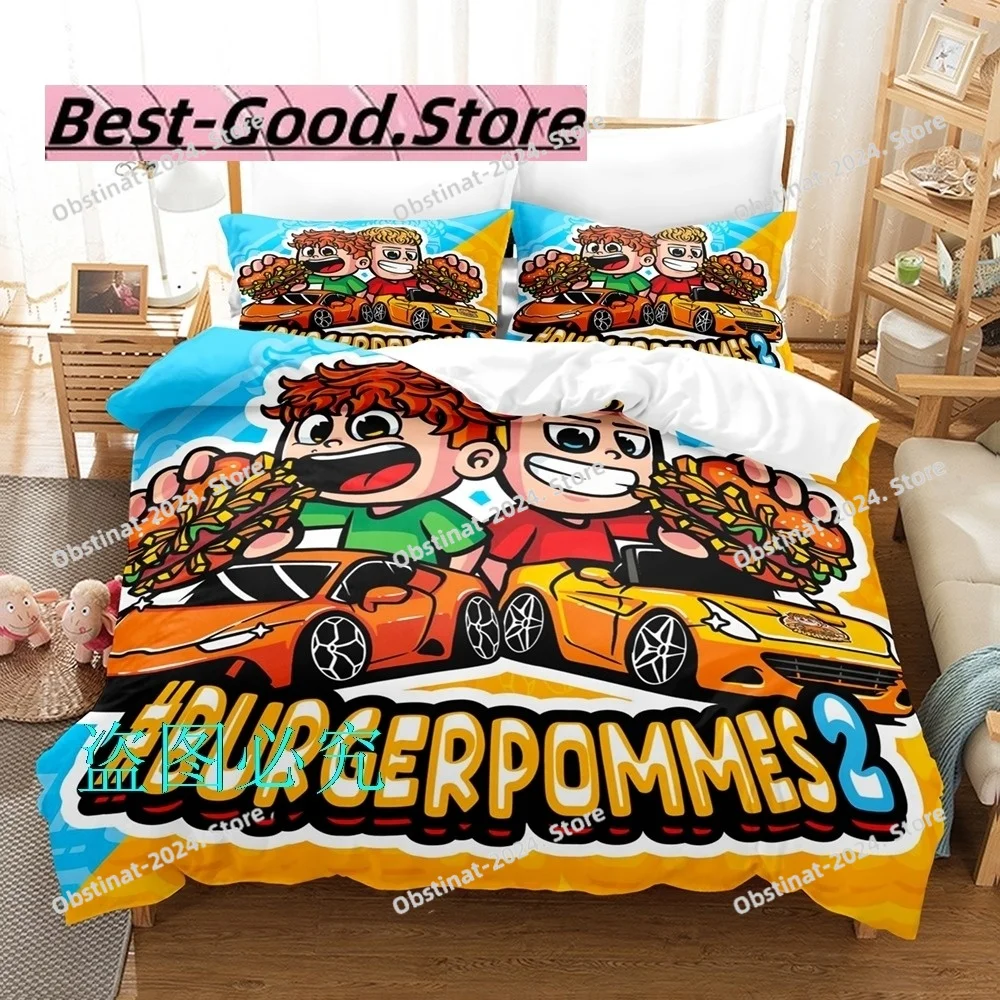 

2025 Burgerpommes icrimax Bedding Set Single Twin Full Queen King Size Bed Set Kids Bedroom Duvetcover Sets Anime Bed Sheet Set