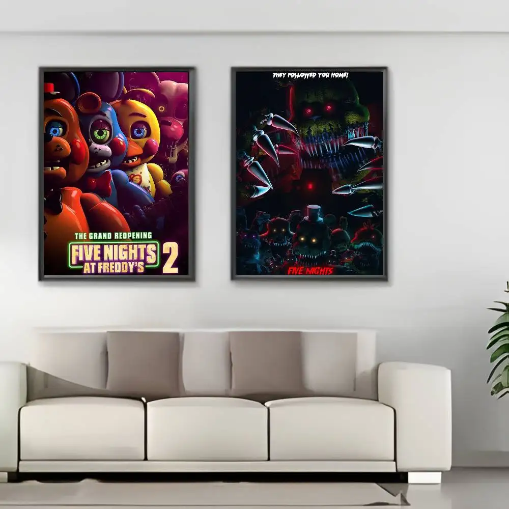 F-Five أفلام N-Nights في Freddys-TV سلسلة ملصق مقاوم للماء HD الفن لزجة جدار غرفة نوم المنزل الديكور الجمالي الهدايا
