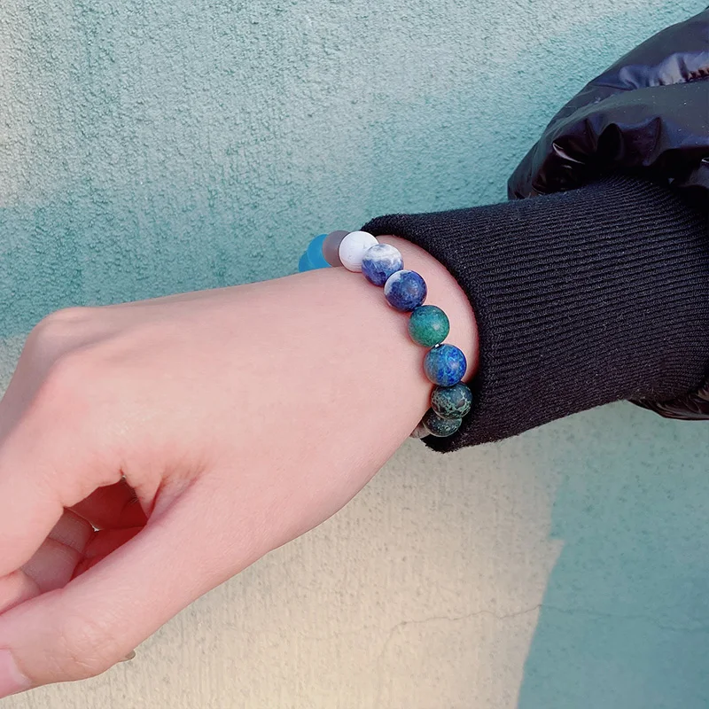 2024 Universe Galaxy Planets Solar System Bracelet Natural Lava Chakra Stone Bead Bracelet Men Handmade Bangle Jewelry Gift