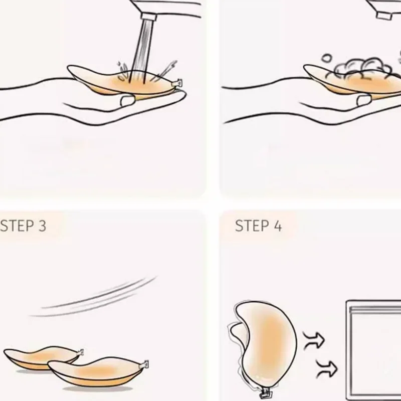 Odnímatelná dámská podprsenka, nepromokavá silikonová spodní prádlo bez ramínek, sexy podprsenka, bezešvá hrudní samolepka, braletka, silná přilnavá spodní prádlo - náhled 6