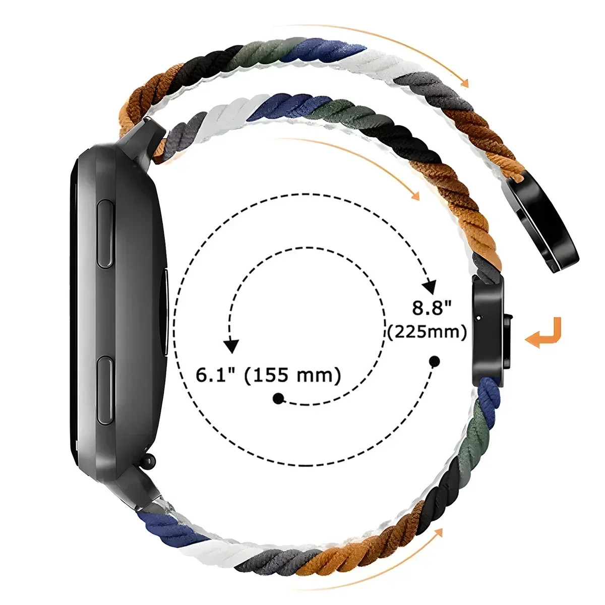 Nylon Loop Braided Strap for fitbit Versa 4 3 2 1 Versa Lite Sports correa Band for versa sense 2/sense Watch Accessories