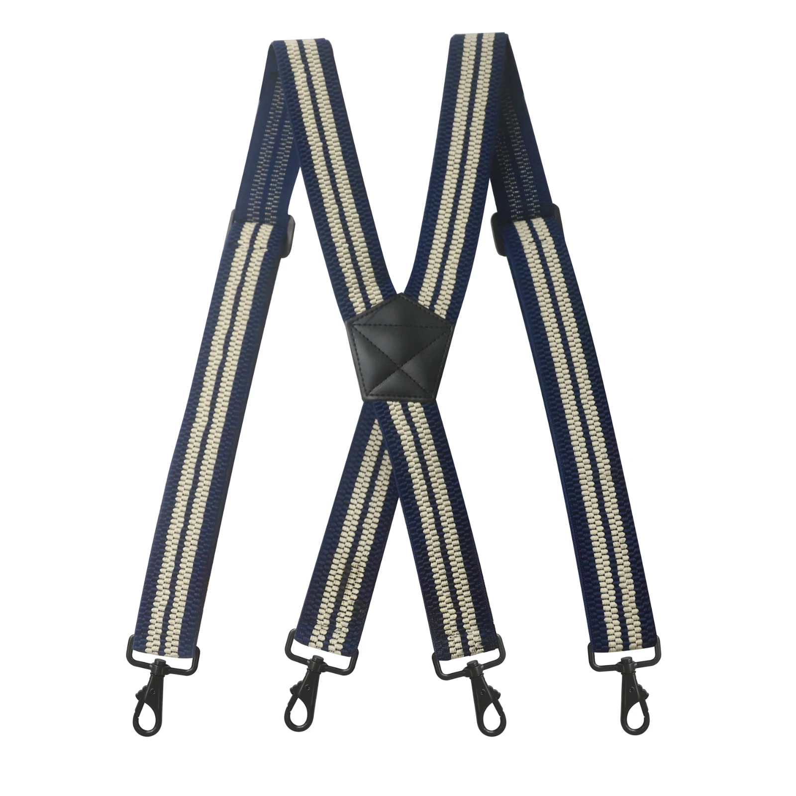 115cm Men's Heavy Duty Work Suspenders 3.7cm Width X-Shape With 4 Swivel Snap Hooks Adjustable Elastic Outdoor Trouser Braces