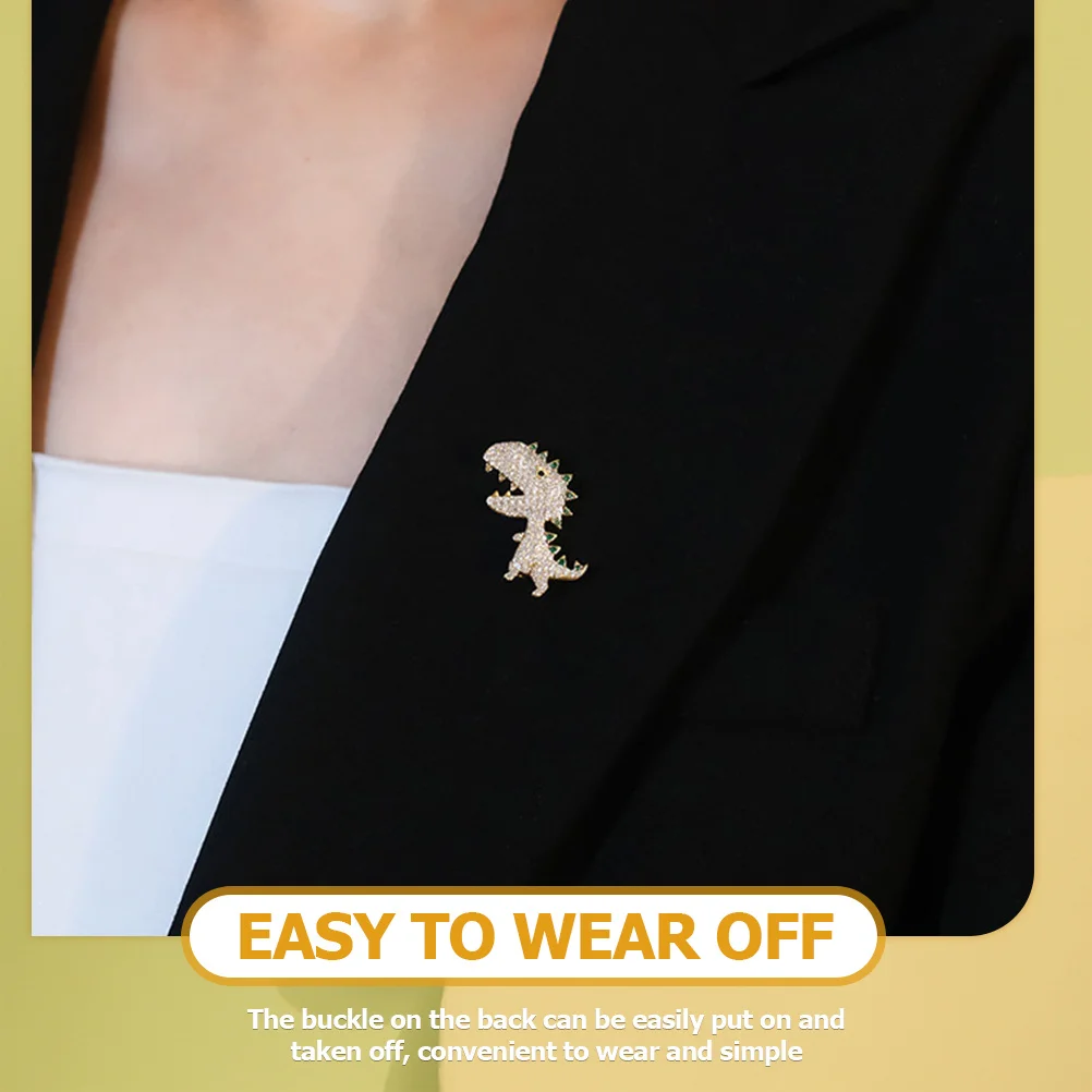 

Delicate Dinosaur Brooch Pin for Women Fashion Sweater Hat Backpack Decoration Charming Unique Lapel Pin Jewelry Accessories