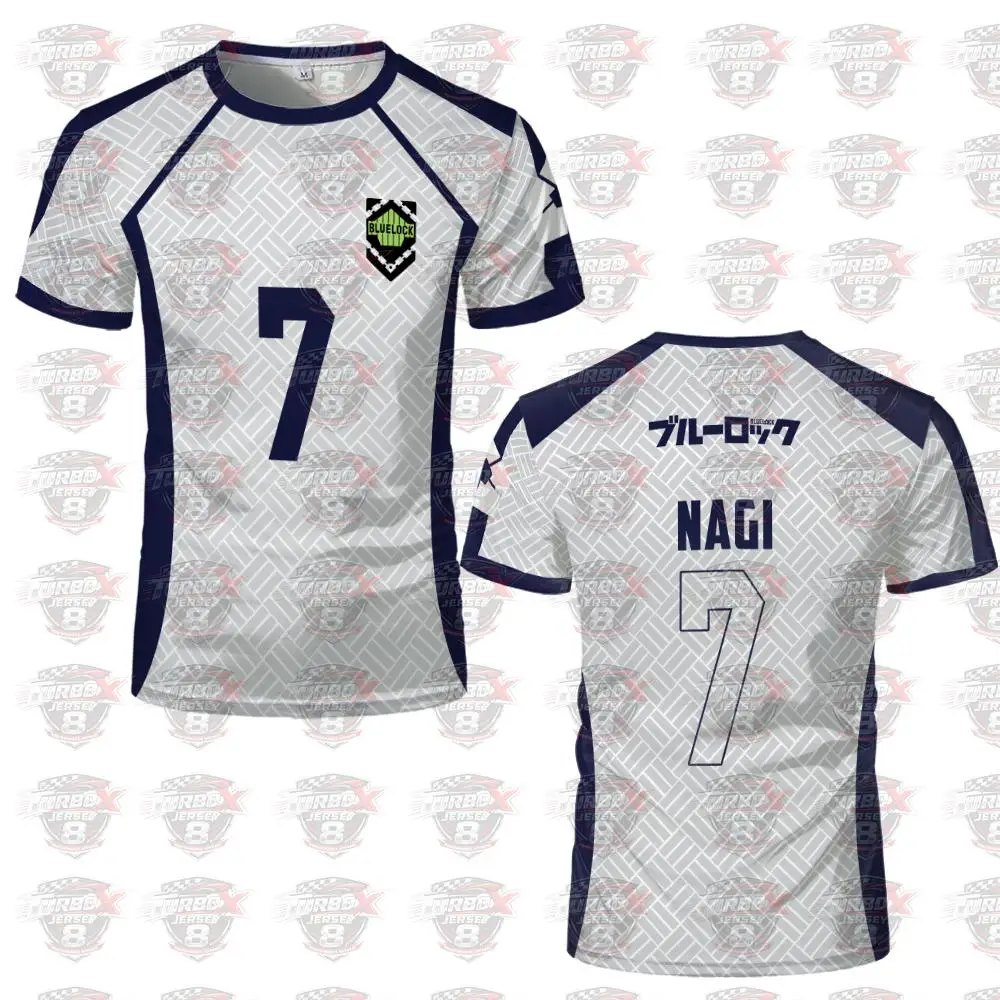 2026 Summer New Men's Blue Lock Anime Football Shirt T-shirt Women's Round Neck Sports Top Casual Short Sleeve T-shirt