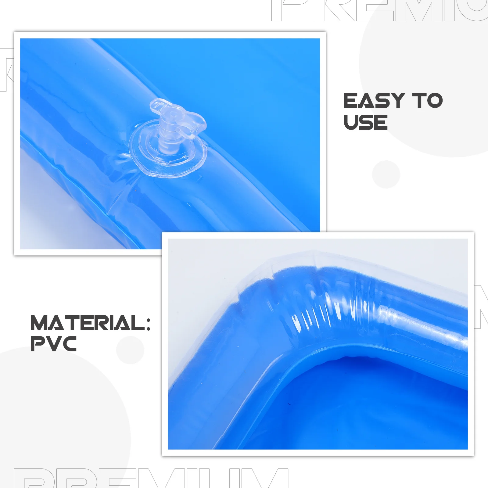 نفخ علبة بوفيه الثلج سلطة برودة مستطيلة 18.8x16.5 بوصة تجمع حفلة عائمة الغذاء شرب صينية شواء نزهة تخدم بار #4