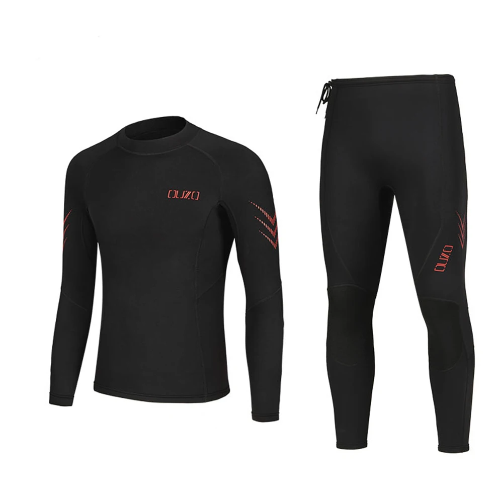 1.5MM Neoprene Two Piece Wetsuit Neoprene Top Pants Surfing Bodyboarding Diving Suit for Men Women Snorkeling Scuba Diving