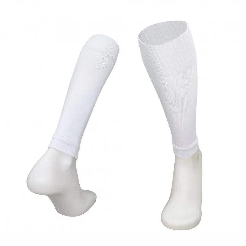 Free Size Footless Socks Solid Color Football Tennis Cycling Riding Sports Leg Protection Socks Soccer Handball Futsal Calf Sock