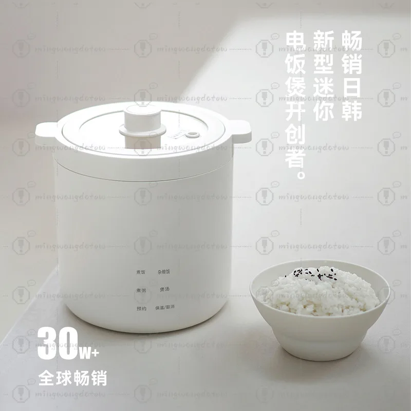 Multifunctional Mini Electric Rice Cooker Steamer Small Capacity Non-stick Pot For Porridge Soup Stewing Noodle Making Kitchen - view 3